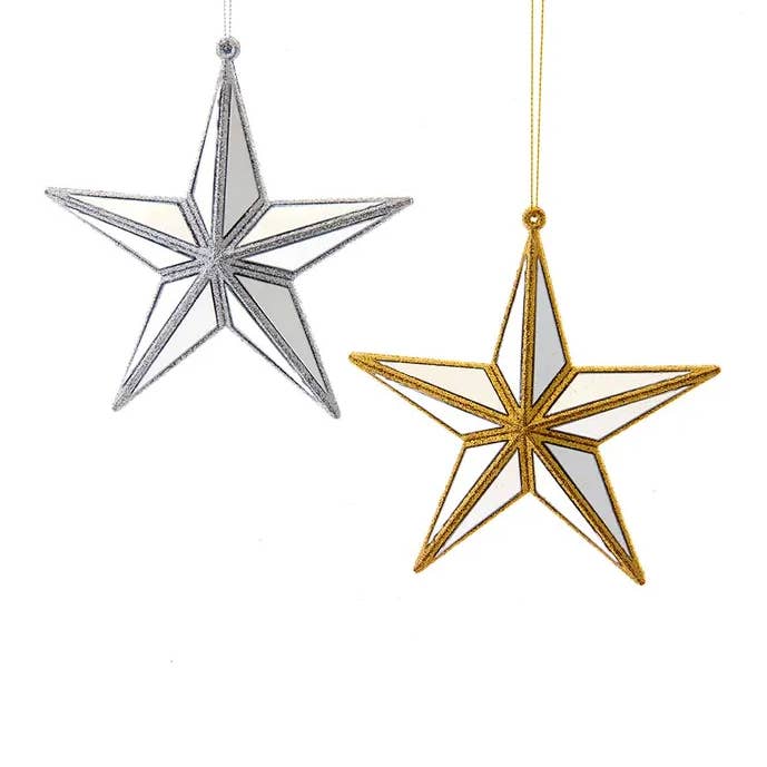 Kurt S. Adler, Inc. - Wholesale Ornament Set - 5.5"GOLD/SILVER MIRROR STAR ORNAMENT 2A0