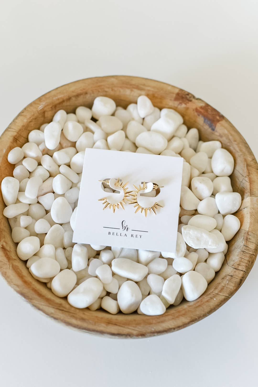 Bella Rey jewelry - Wholesale Stud/Post Earrings - Mikel 18k gold stud earrings-non tarnish-hypoallergenic1