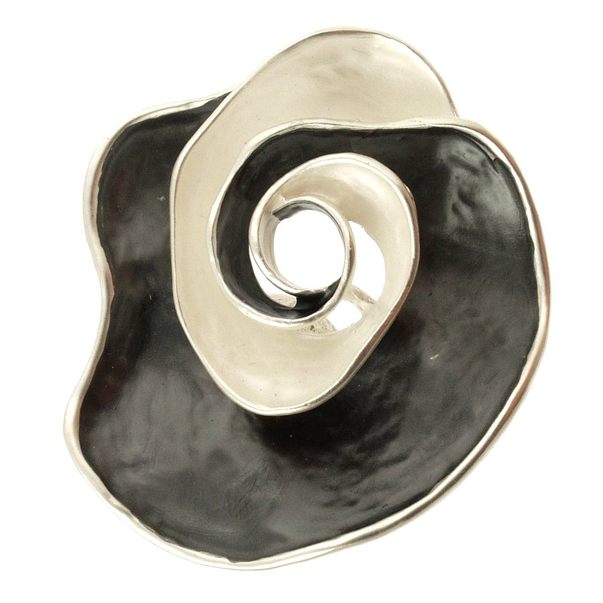 Origin Jewelry - Wholesale Brooch - Magnetic Flower Brooch - Silver w/Blue or Black, Gold & Red1