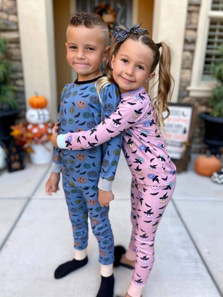 Blue vampire PJs for wholesale by Fancy Shmancy Baby