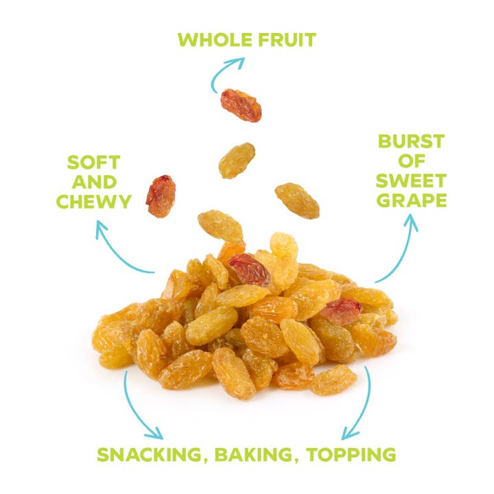 DRYBOX - Vendita all'ingrosso Frutta secca/disidratata - Uvetta sultanina essiccata Drybox, 1 kg x 3 confezioni sfuse2