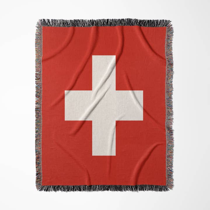3dRose - Wholesale Throw Blanket - 3dRose, Flag of Switzerland - Swiss red and white cross - Europe - European country - world travel souvenir, Blanket0