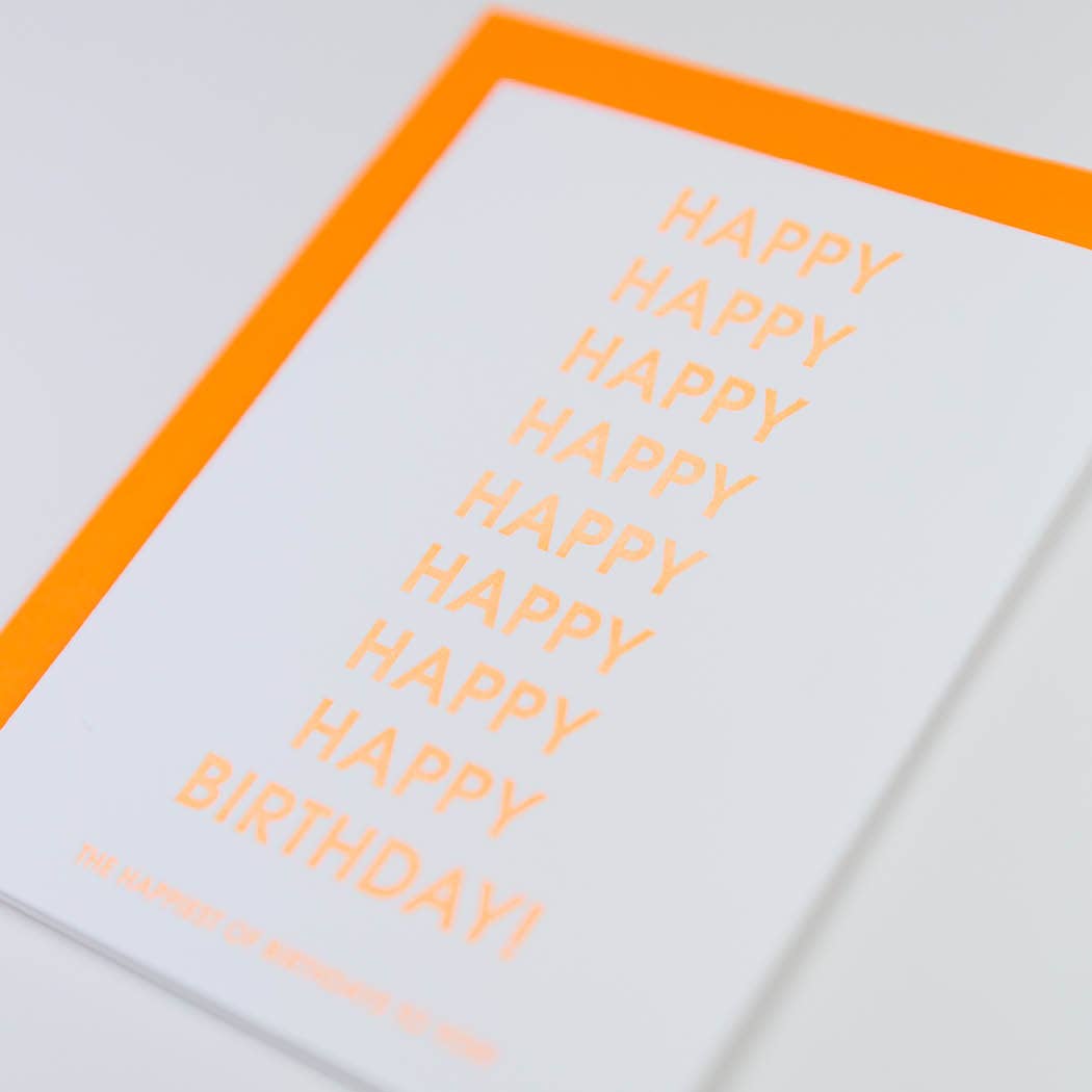 Chez Gagné - Vente Cartes d'anniversaire - Joyeux Anniversaire à Toi - Anniversaire - Carte Letterpress3