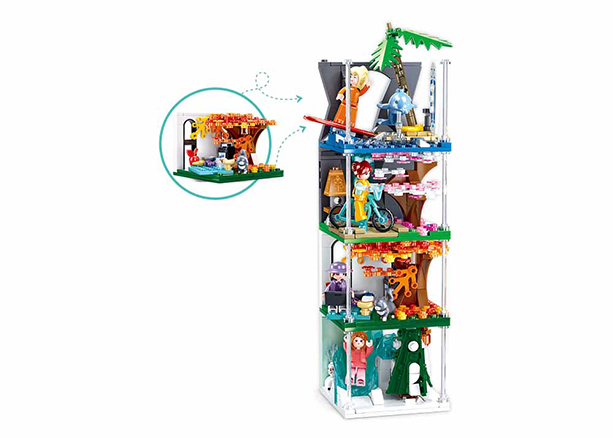 Texas Toy Distribution - Wholesale Building Set - Kids - Mini Handicraft Four Seasons Building Brick Display Set3