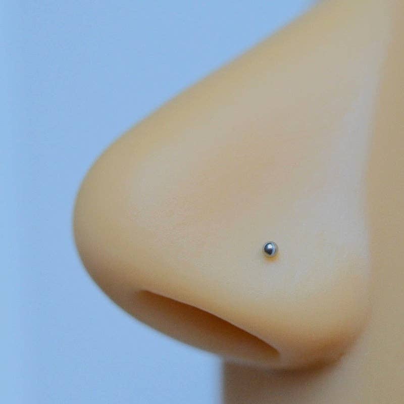 StockJWL - Wholesale Stud/Post Earrings - 1.5 mm Ball Nose Pin Nose Piercing  Thin Tiny Nose Stud  Nose Studs Nose Pin Nose Pins  Thin Tiny Gold Silver Black2