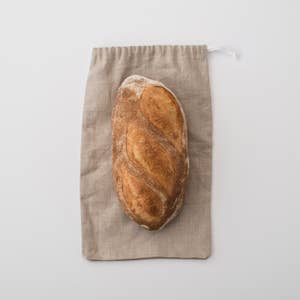 Linen Storage Bag, Organic Bags, Natural Linen Bread Bag With
