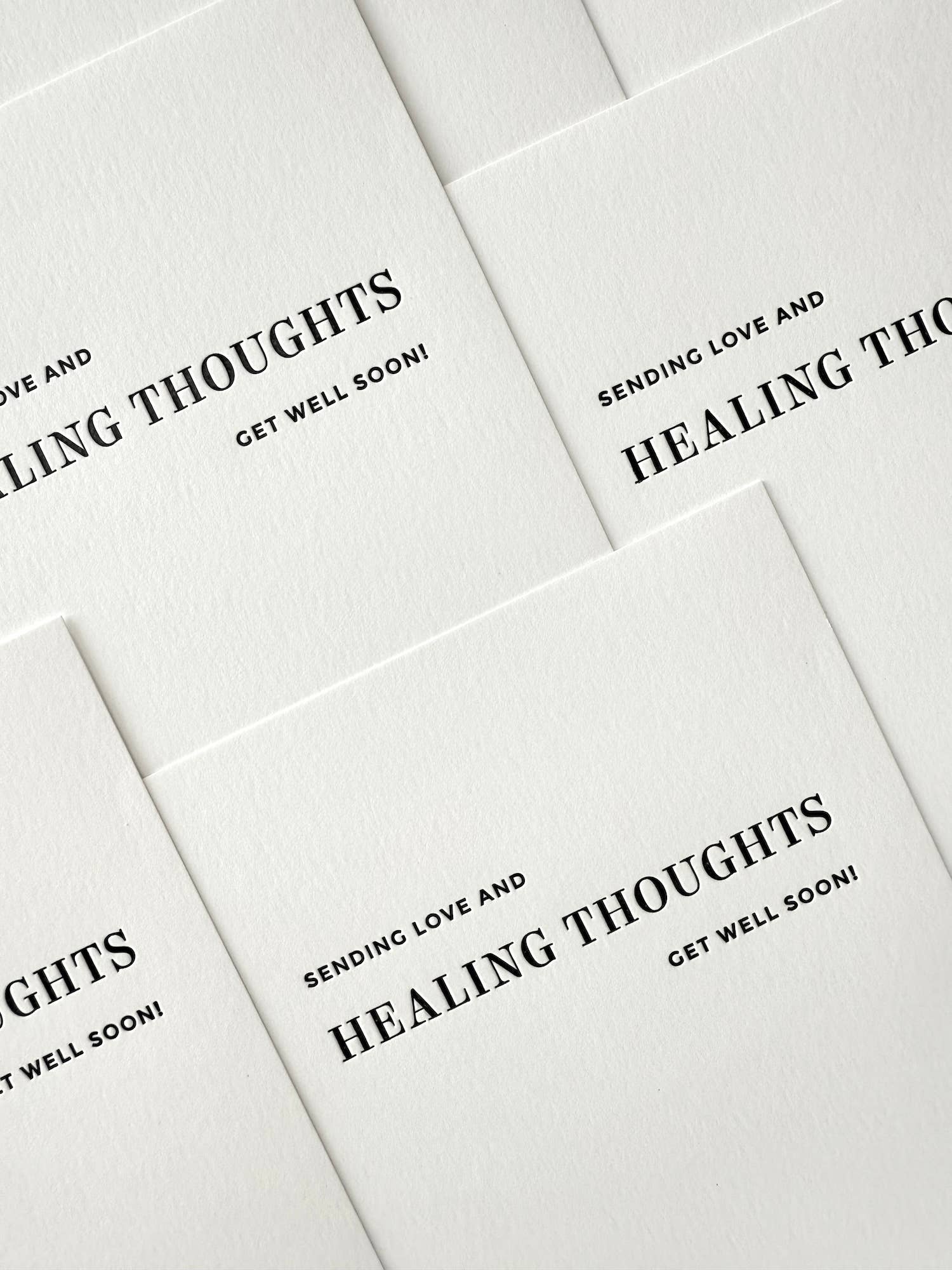 Missive - Wholesale Get Well Card - Healing Thoughts Get Well Letterpress Greeting Card2