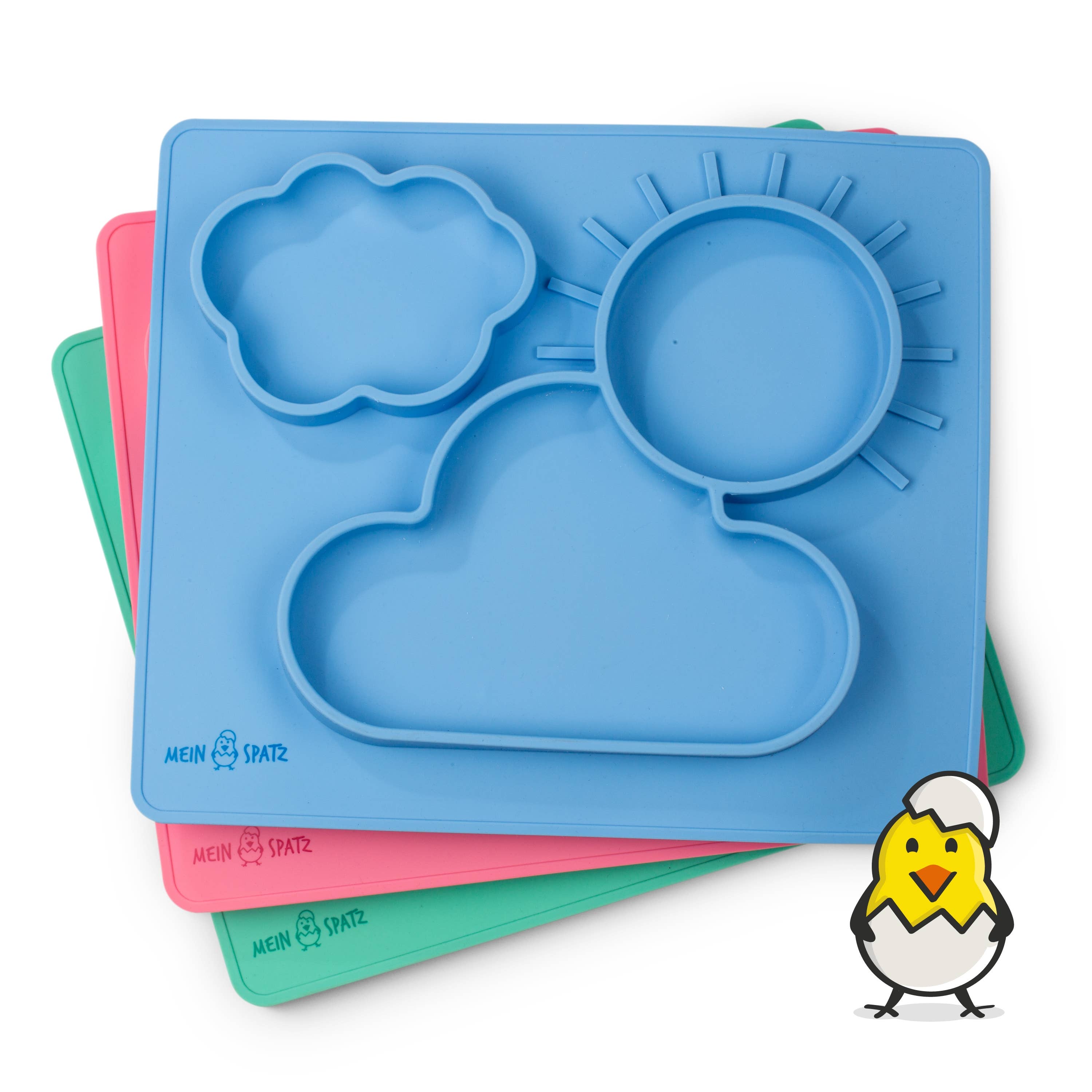 Backefix - Wholesale Dinner Plate - Kids & Baby - Silicone children's plate 40x30cm, blue5