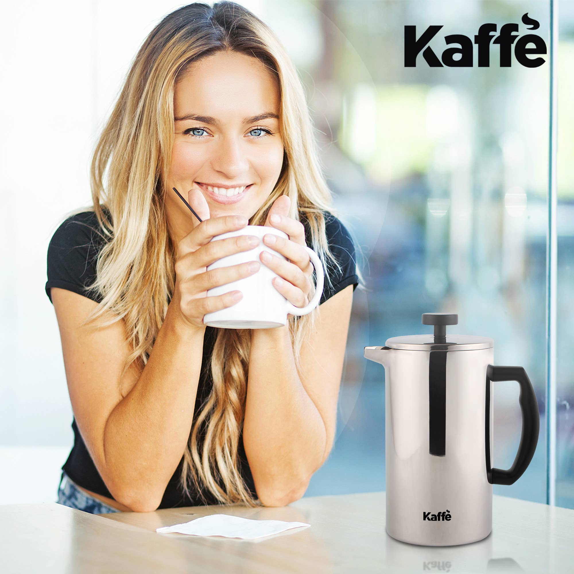 Kaffe - Wholesale French Press - Kaffe French Press Coffee Maker. Double-Wall Stainless Steel5