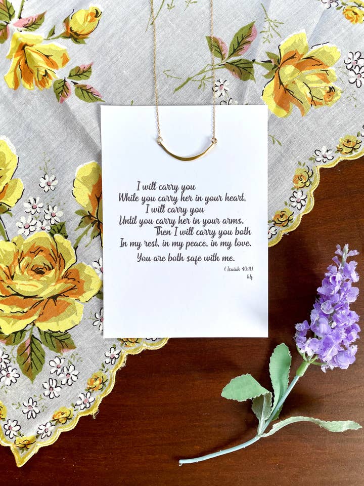 CARRIED Necklace for Waiting Mom for wholesale by Hamrick Avenue