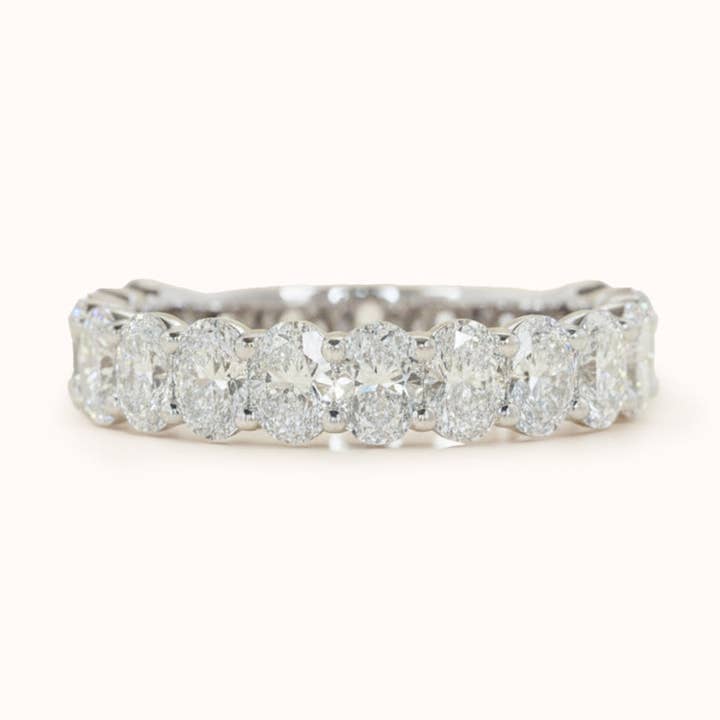 Solace 3/4 Eternity Band | Oval Diamond for wholesale by Zayla