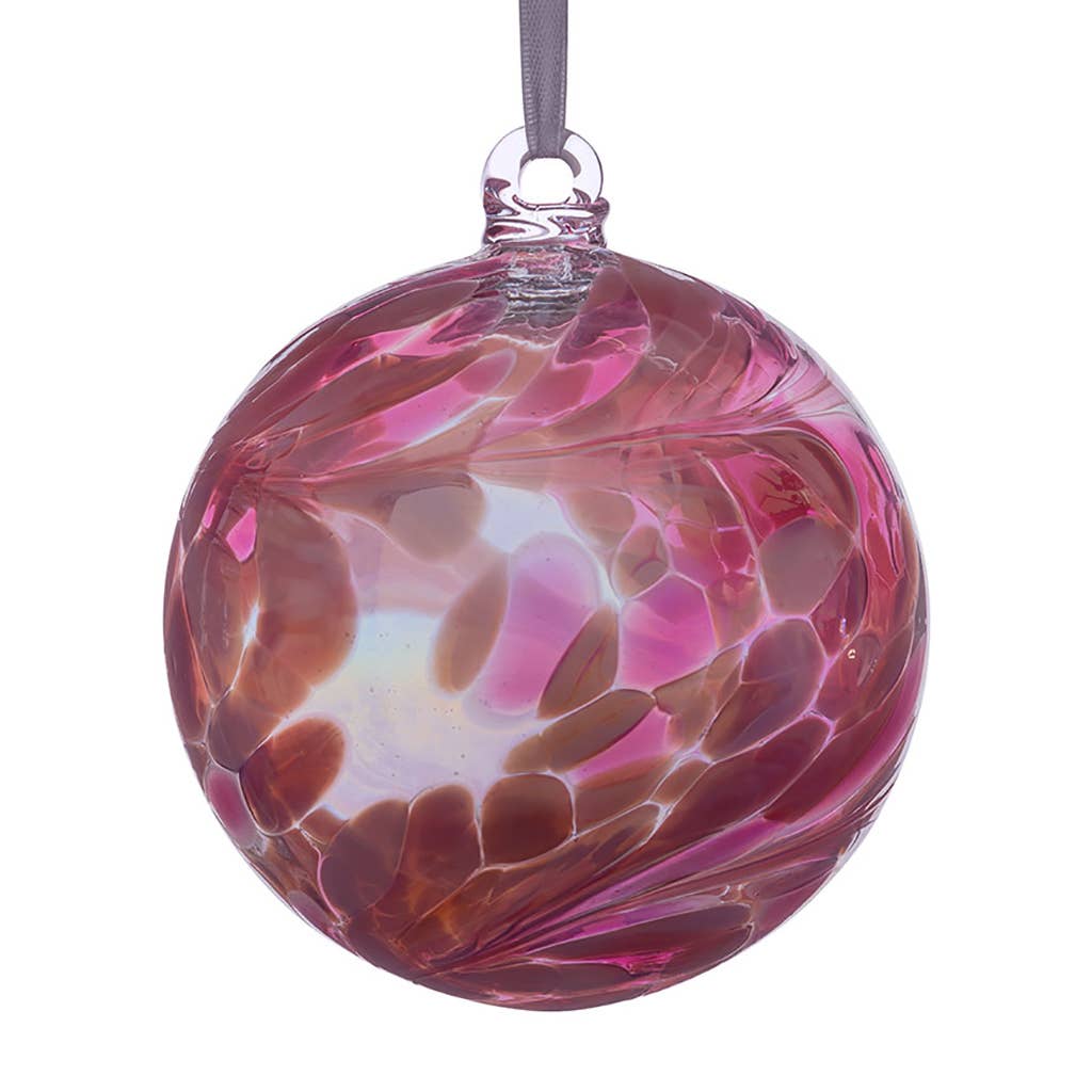 Sienna Glass - Wholesale Ornament - 10cm Angel Orb - Archangel Ariel - Rose Quartz1