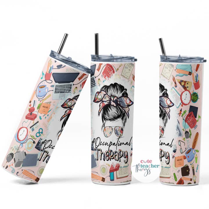 Ergotherapie Messy Bun Tumbler für den Großhandel von Cute Teacher Things