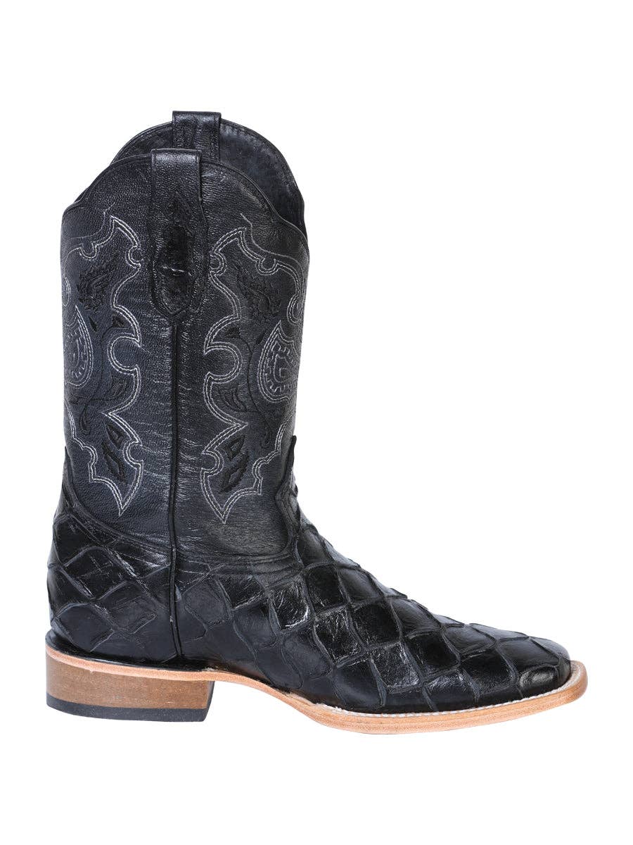 El General Western Wear - Vendita all'ingrosso Stivali da cowboy - Uomo - Stivale El General Rodeo - Imit Pirarucu - Nero 417922