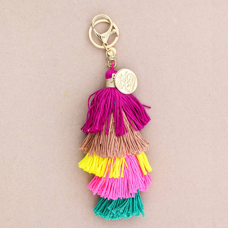 Sonata - Wholesale Keychain - Women's - Ethnic Keychain with Five-Layer Tassels0