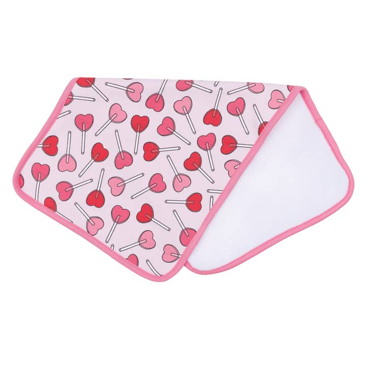Sweetheart Pops Burp Cloth for wholesale by Magnolia Baby
