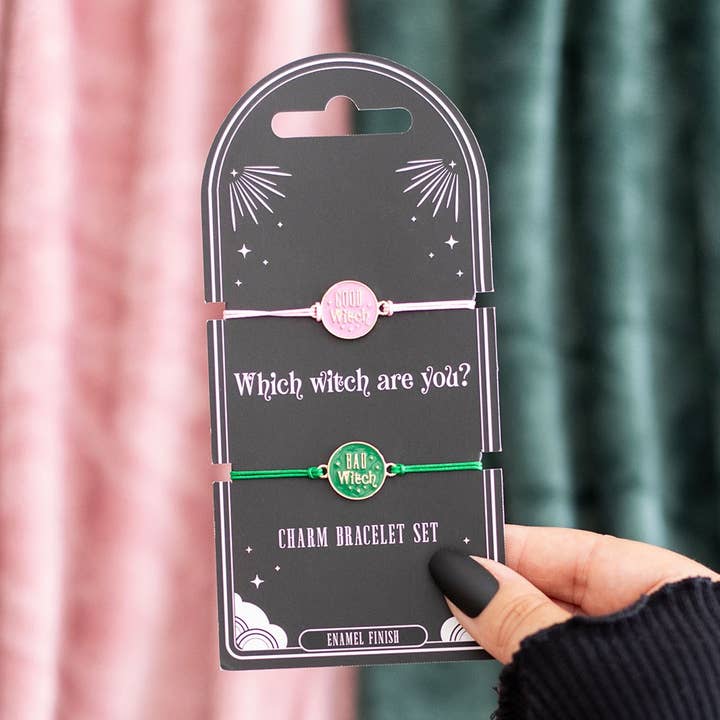 WONDER IMPORTS AUSTRALIA - Wholesale Charm/dangle bracelet - Good Witch and Bad Witch String Set of 2 Bracelets