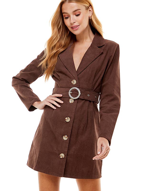 Abito blazer con cintura per la vendita all'ingrosso da parte di ACOA COLLECTION