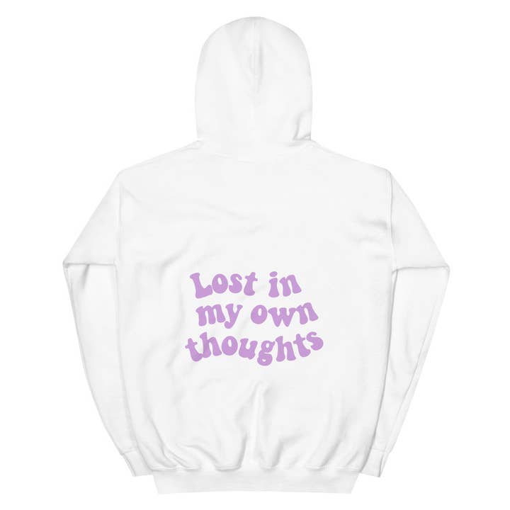 Sweat à capuche Perdu dans mes pensées pour la vente par Mila Creative Co