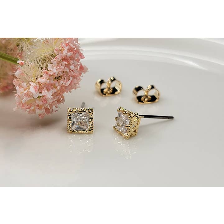 BETTYOH INC - Wholesale Stud/Post Earrings - Square Shape Post Earring