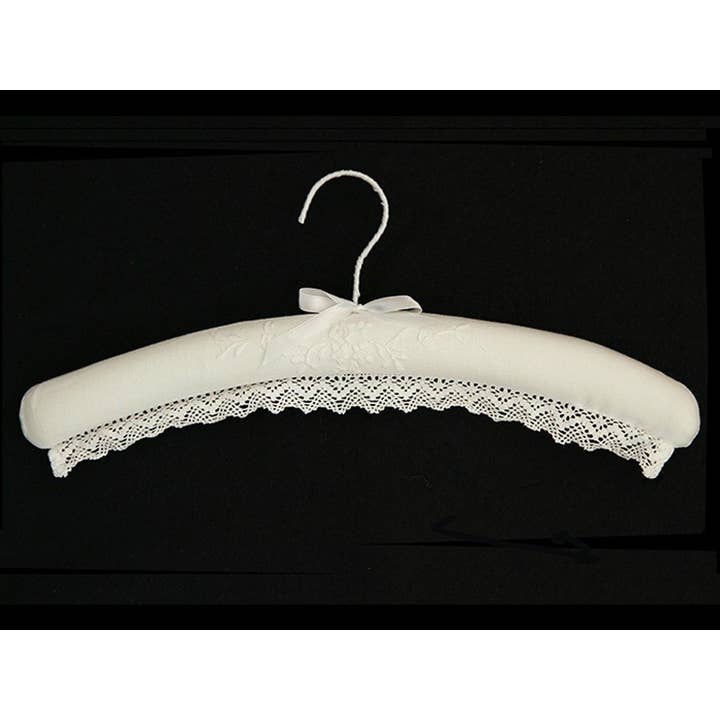 Victoria Linen Australia - Wholesale Clothes hangers - Set/2 Rosebud & Lace Coathanger - 16"