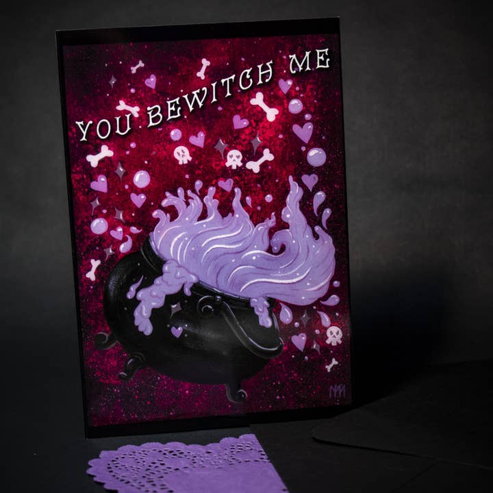 You Bewitch Me - Card for wholesale by Meagan Meli Illustration