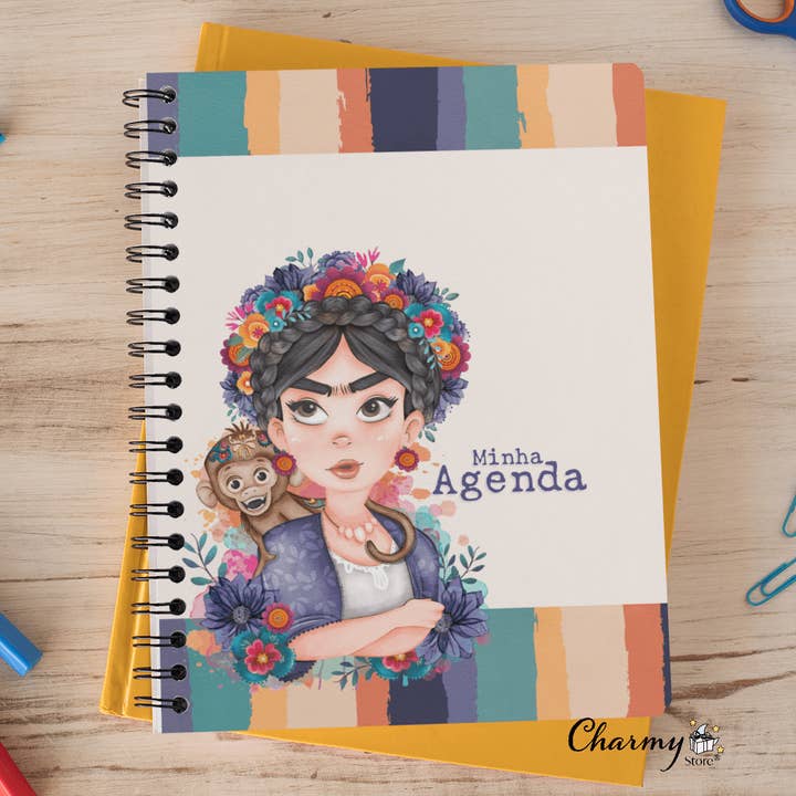 Customizable Diary Frida White for wholesale by Bee my Gift