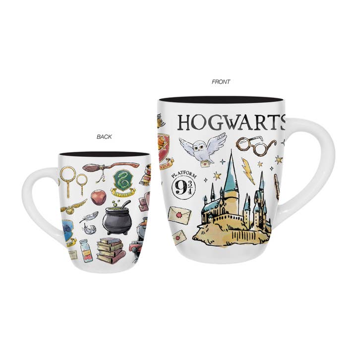 Silver Buffalo - Wholesale Coffee Mug - Hogwarts Destination 25oz Jumbo Curved Ceramic Mug