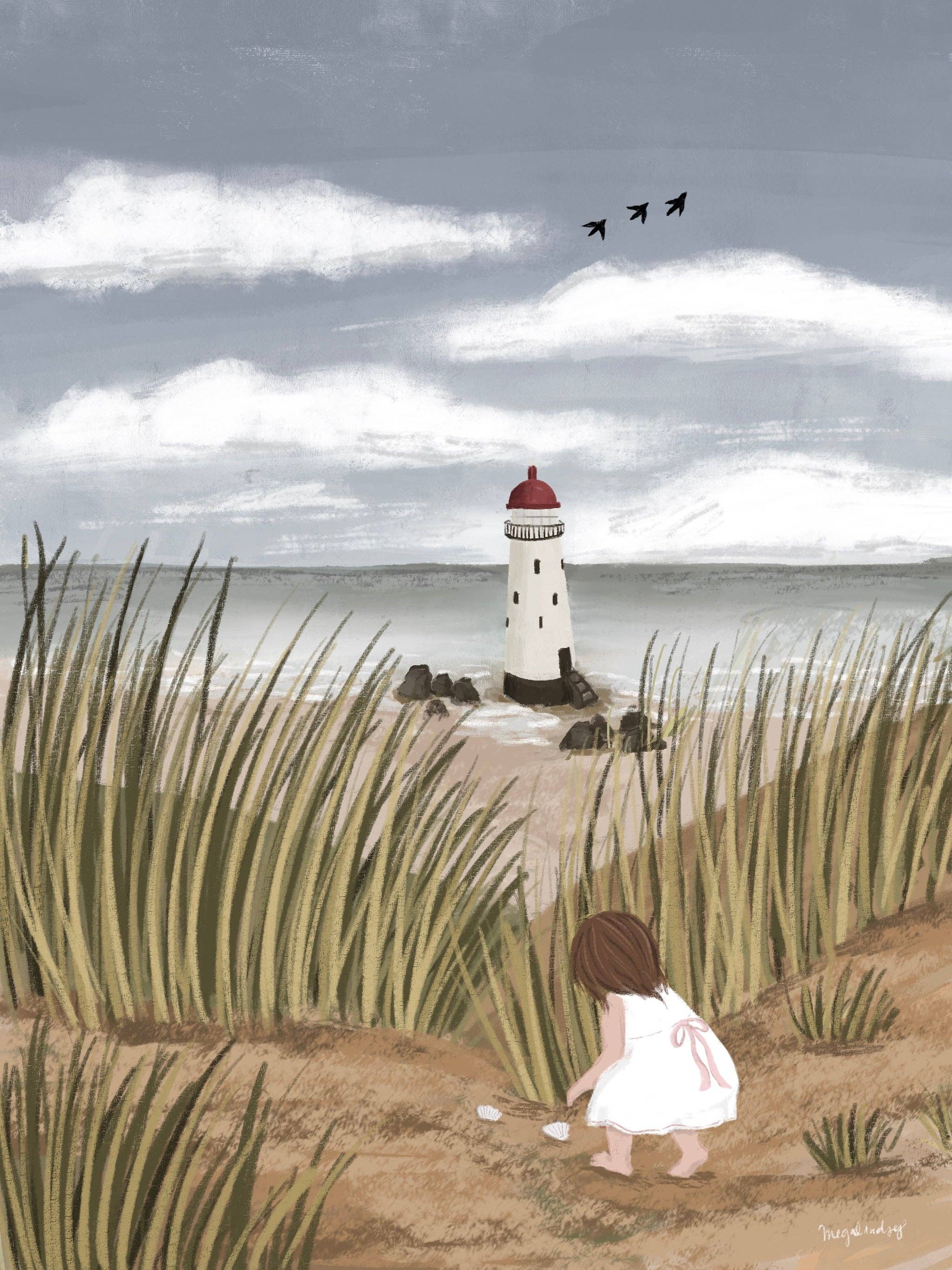 Megan Lindsey Illustration – wholesale Art print – “Seaside” Prints0