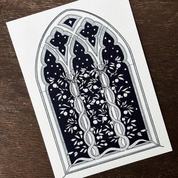 Petrichor & Co. - Wholesale Art Print - Gothic Castle Window Art Print – 5x7 Medieval Wall Art4