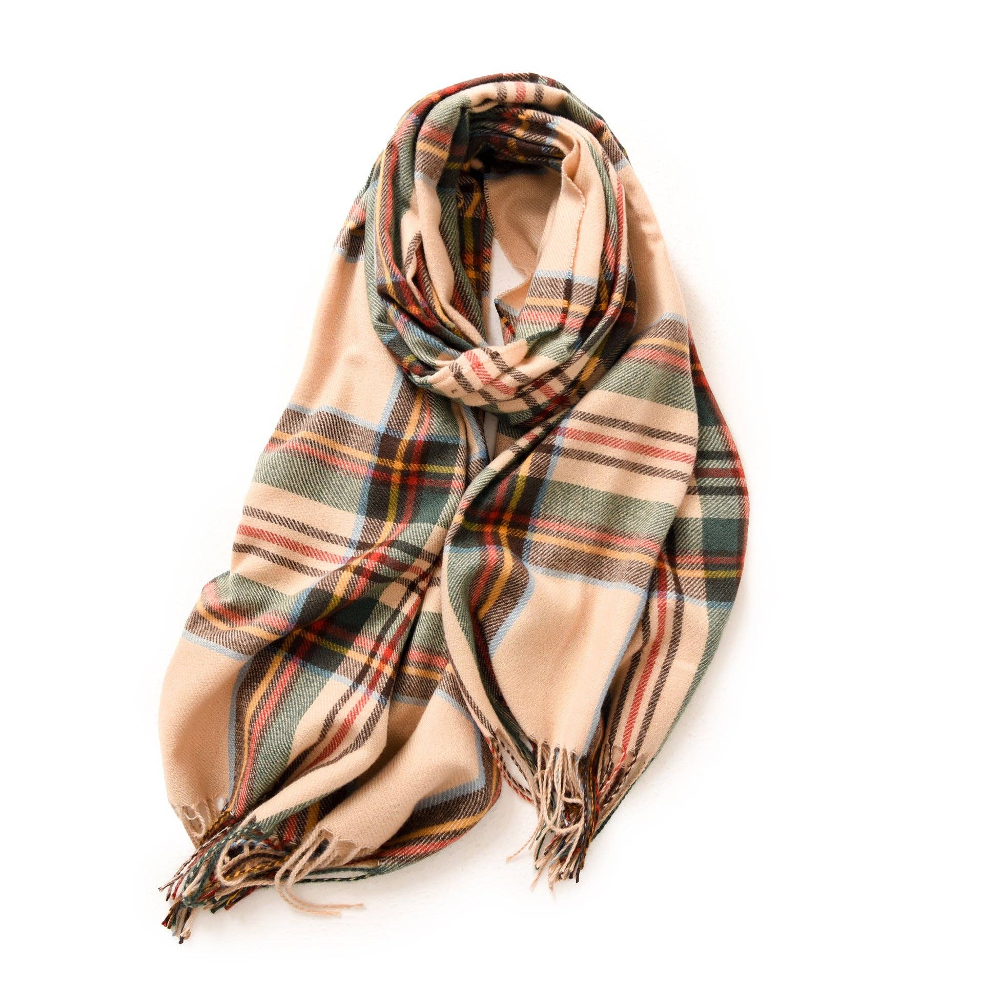 alberalkirk - Wholesale Scarf - Women's - Classic Plaid Fringe Scarf  M5A2282