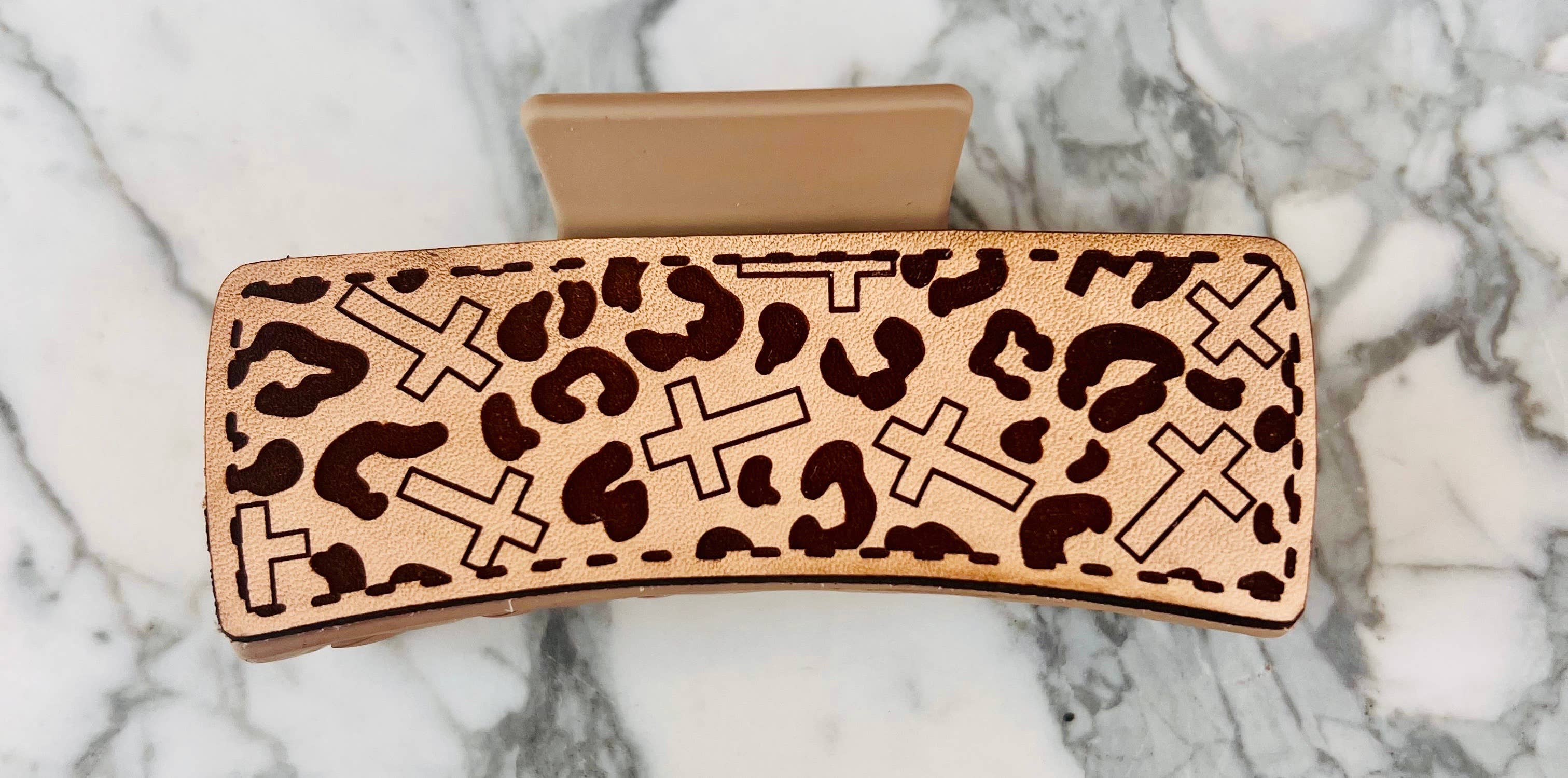 BMR Designs - Wholesale Hair Clip - Women's - Leather Hair Claw Clips - School Spirit - Mascot - Game Day6