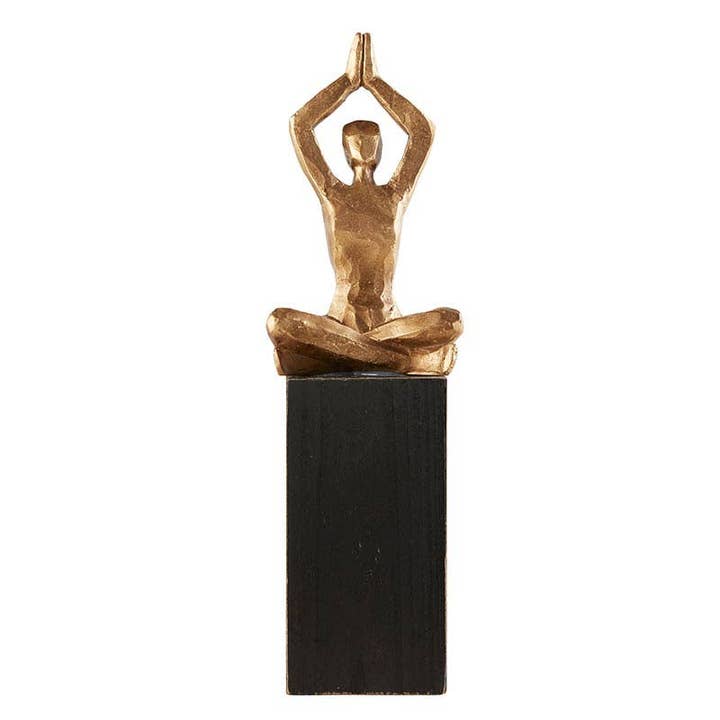 Angle - Wholesale Decorative Tabletop Object - Gold Sukhasana Statue
