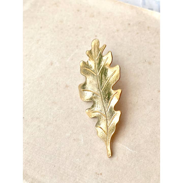 Red Truck Designs - Wholesale Brooch - Gold Oak Leaf Brooch Autumn Pin Gold Leaf Oak Tree3