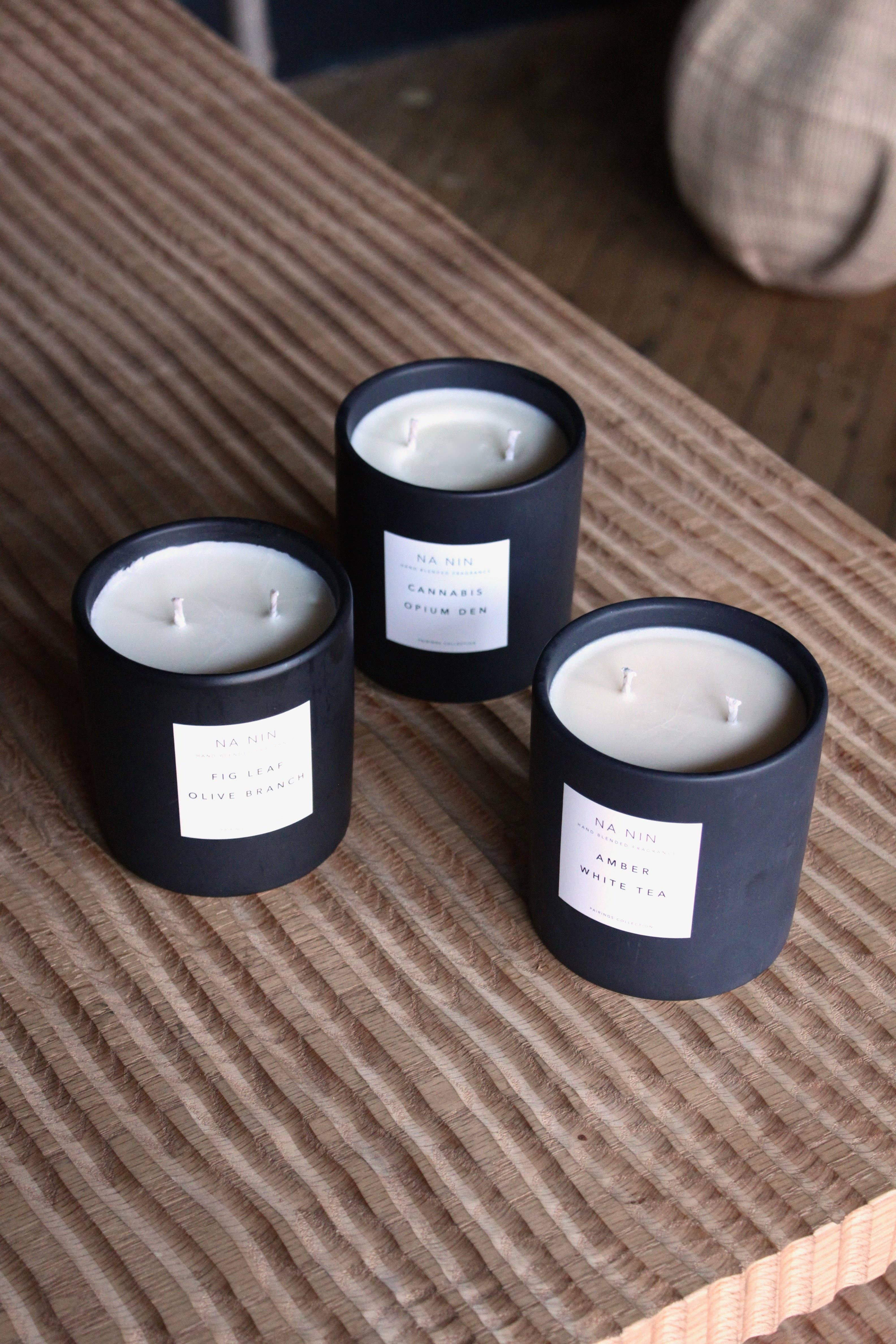 Na Nin - Wholesale Jar/Filled Candle - Cannabis & Opium Den Candle / Available in Multiple Sizes5