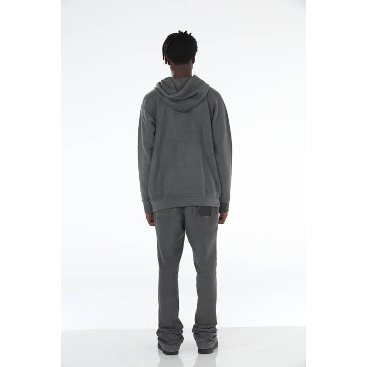 Stylo – Fato de treino – Homem por atacado – Fato de Treino em Veludo Canelado Antracite com Bainha Larga e Justa3