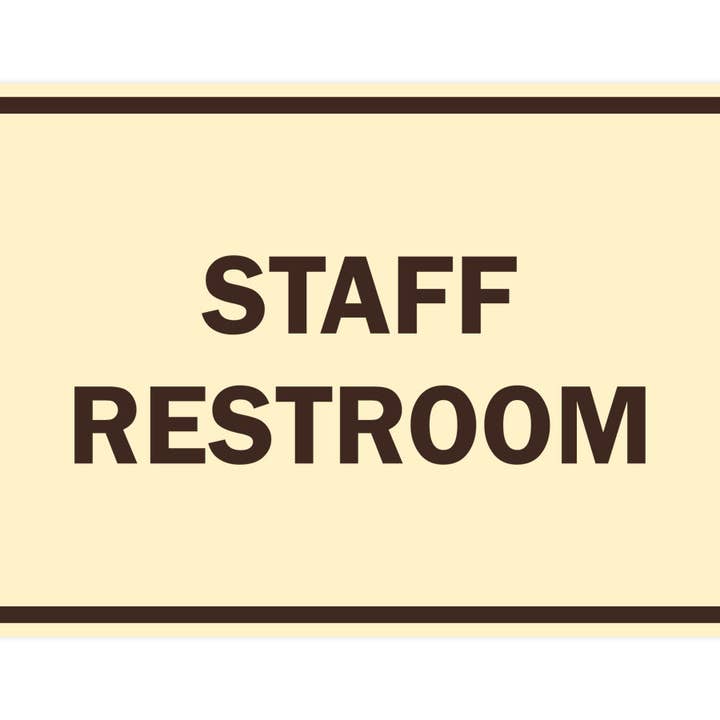 Signs ByLITA Classic Framed Staff Restroom Sign for wholesale by All Quality
