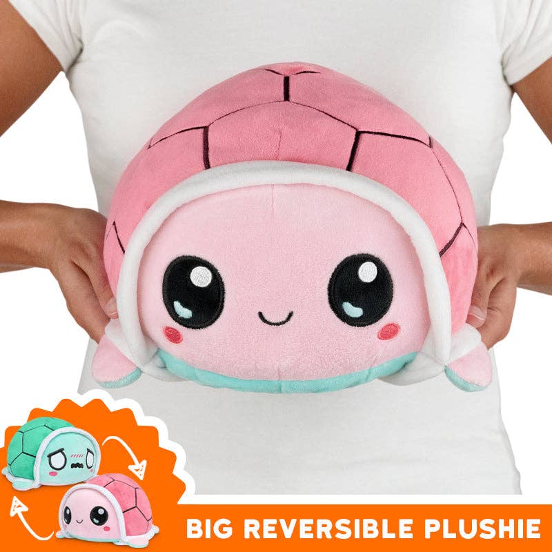 TeeTurtle - Wholesale Stuffed/Plush Toy - Kids & Baby - TeeTurtle Big Reversible Turtle Plushie (Aqua + Pink)0