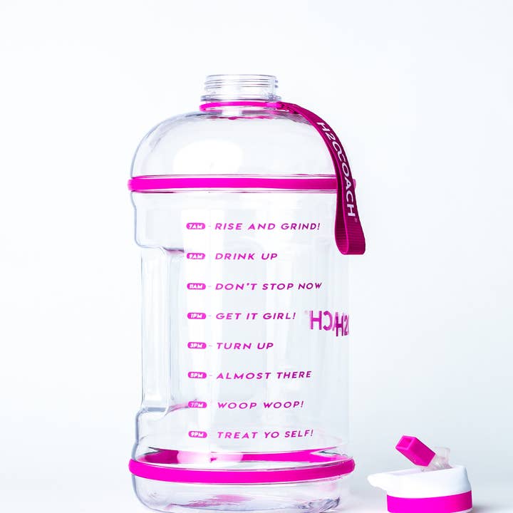 H2OCOACH Boss Water Bottle-Treat Yo Self! -1 Gallon - 2 Lids for wholesale by H2OCOACH