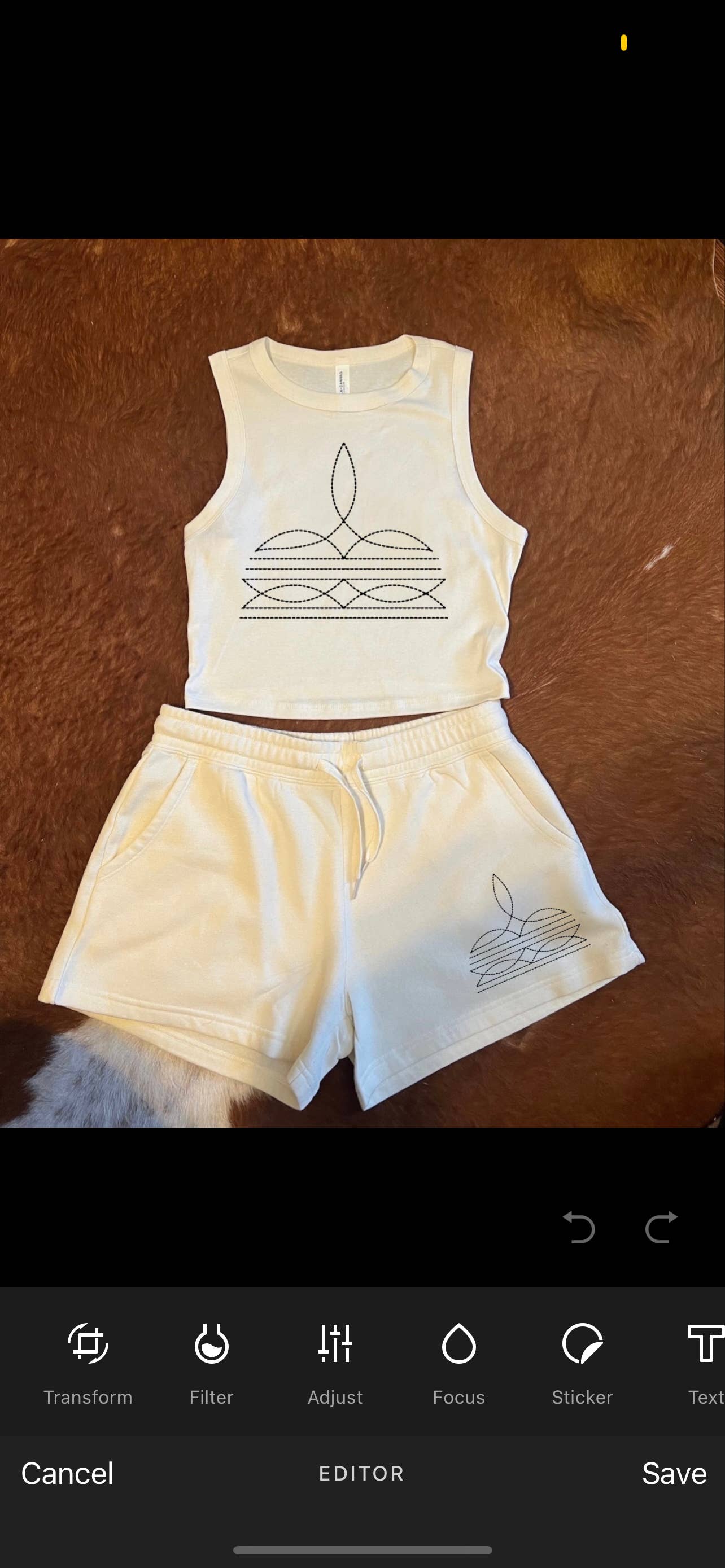 Negro Conjunto de pantalones cortos con costura de bota de venta al por mayor en Faire