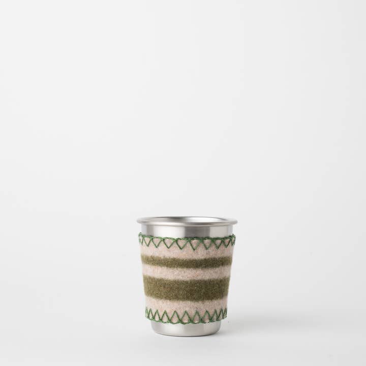 Citizen Burro – Großhandel Trinkglas/Tasse – Kleiner Stahlbecher mit Merino-Hülse, 12 oz