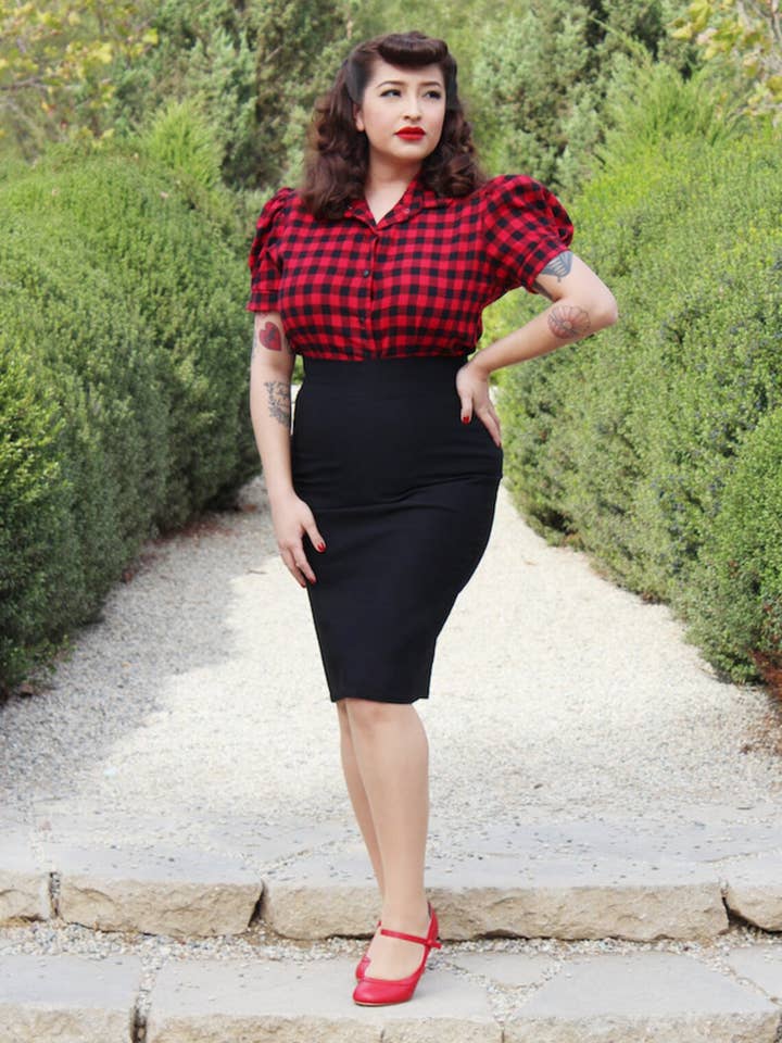 Pin Up Black Pencil Skirt for wholesale by Hemet
