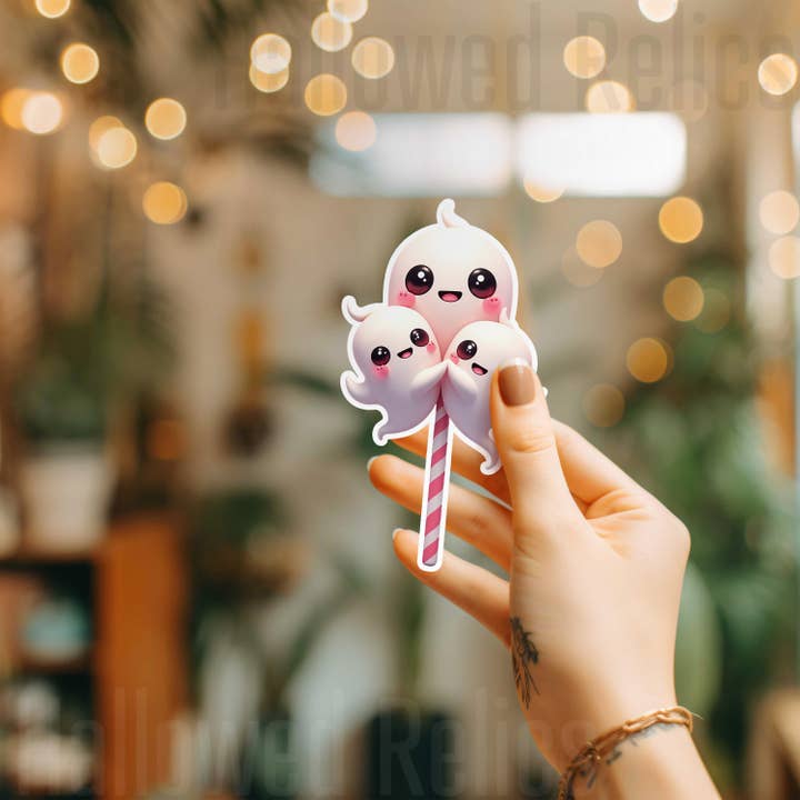 Hallowed Relics – Großhandel Aufkleber – Kawaii Baphomet Lollipop Halloween Stickerbogen2