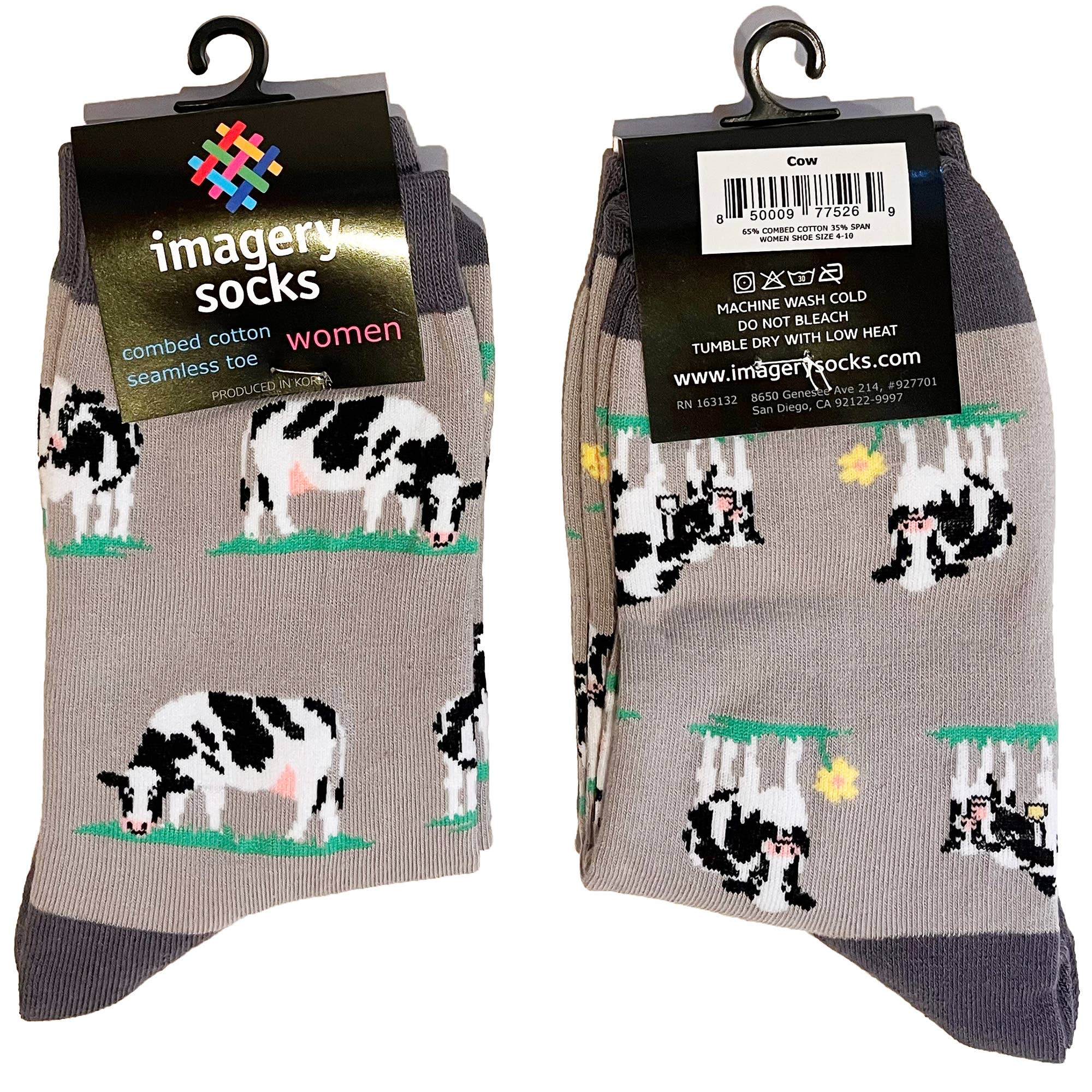 Imagery Socks - Venta al por mayor Calcetines - Mujer - Calcetines de Mujeres con Vacas y Flores3