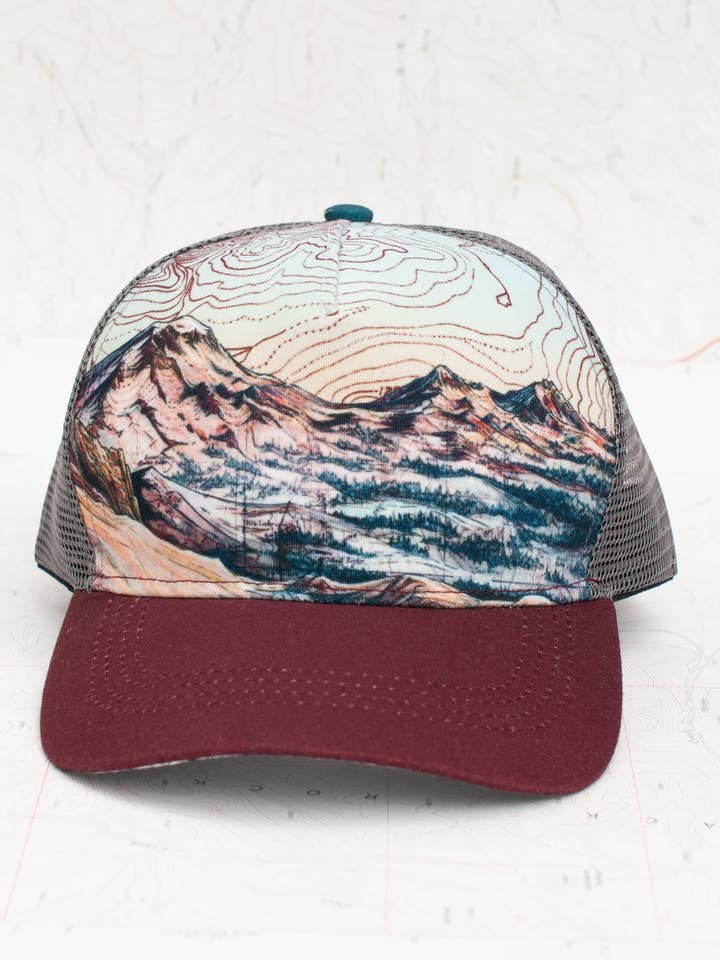 Three Sisters Mountain Range Truckförarhatt för wholesale av Final Switchback by Katie Jeanne Reim