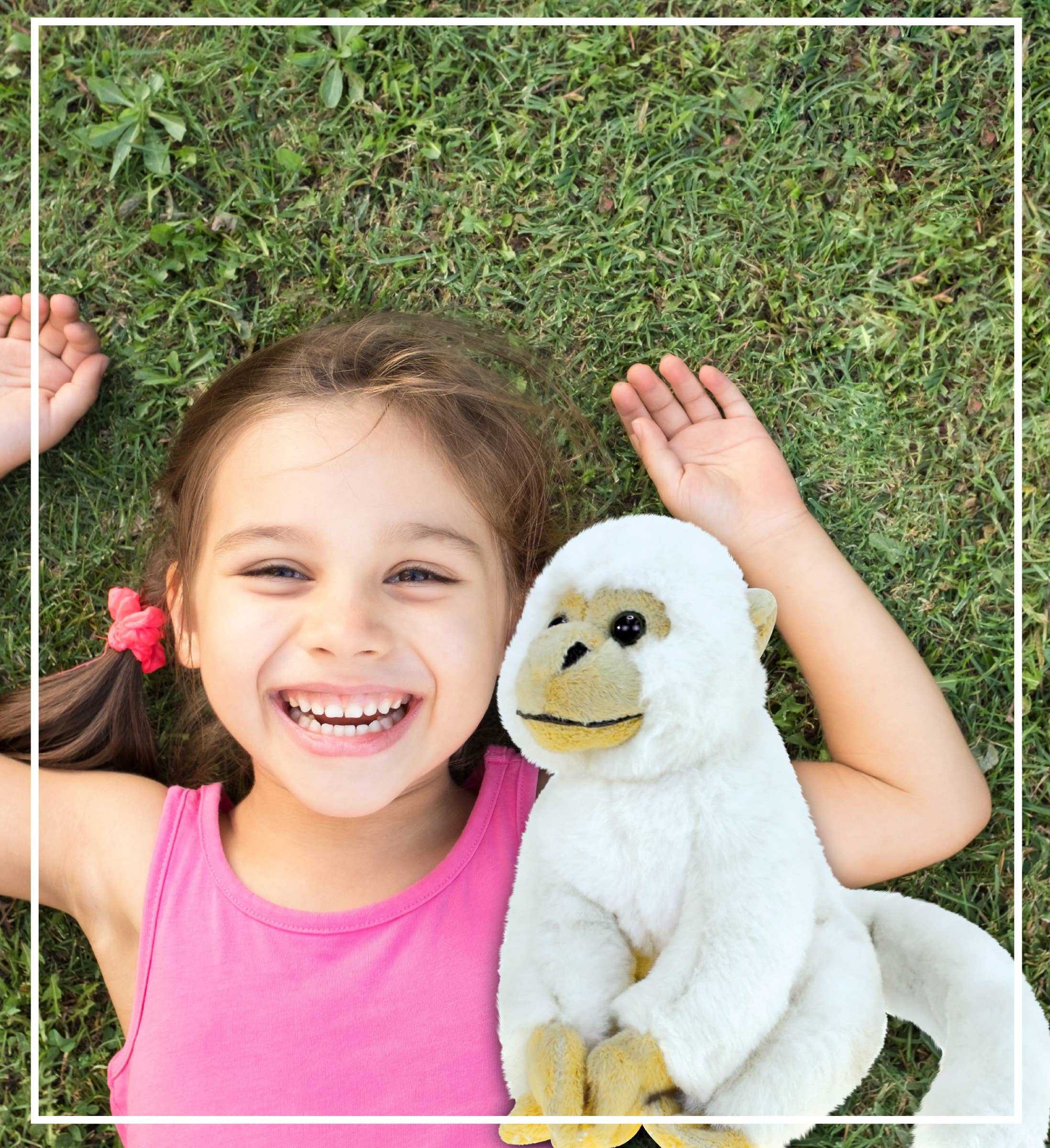Cota Global - Venta al por mayor Peluche - Niños y bebés - Súper Suave de Peluche - Mono Ardilla Blanco4