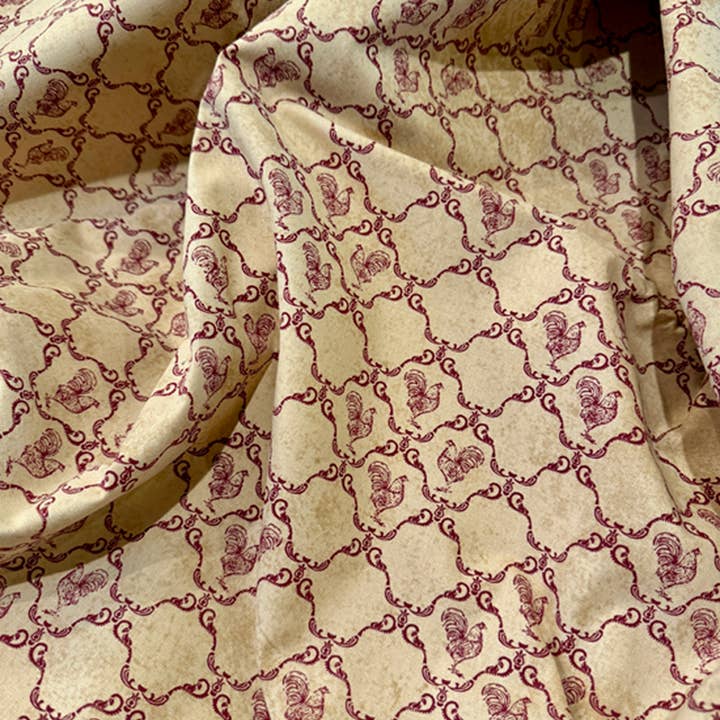 Red Poulet Fabric  - 5 yds  for wholesale by Monahan Papers