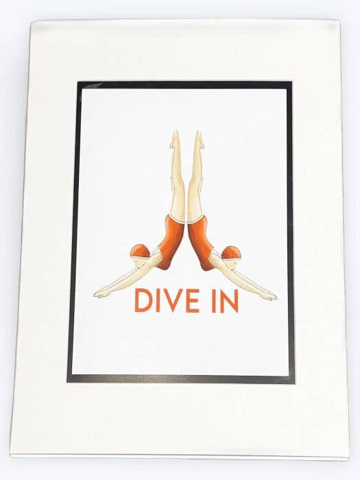 Dive In – Swimmers Mounted Print for wholesale by Gullz R Loud