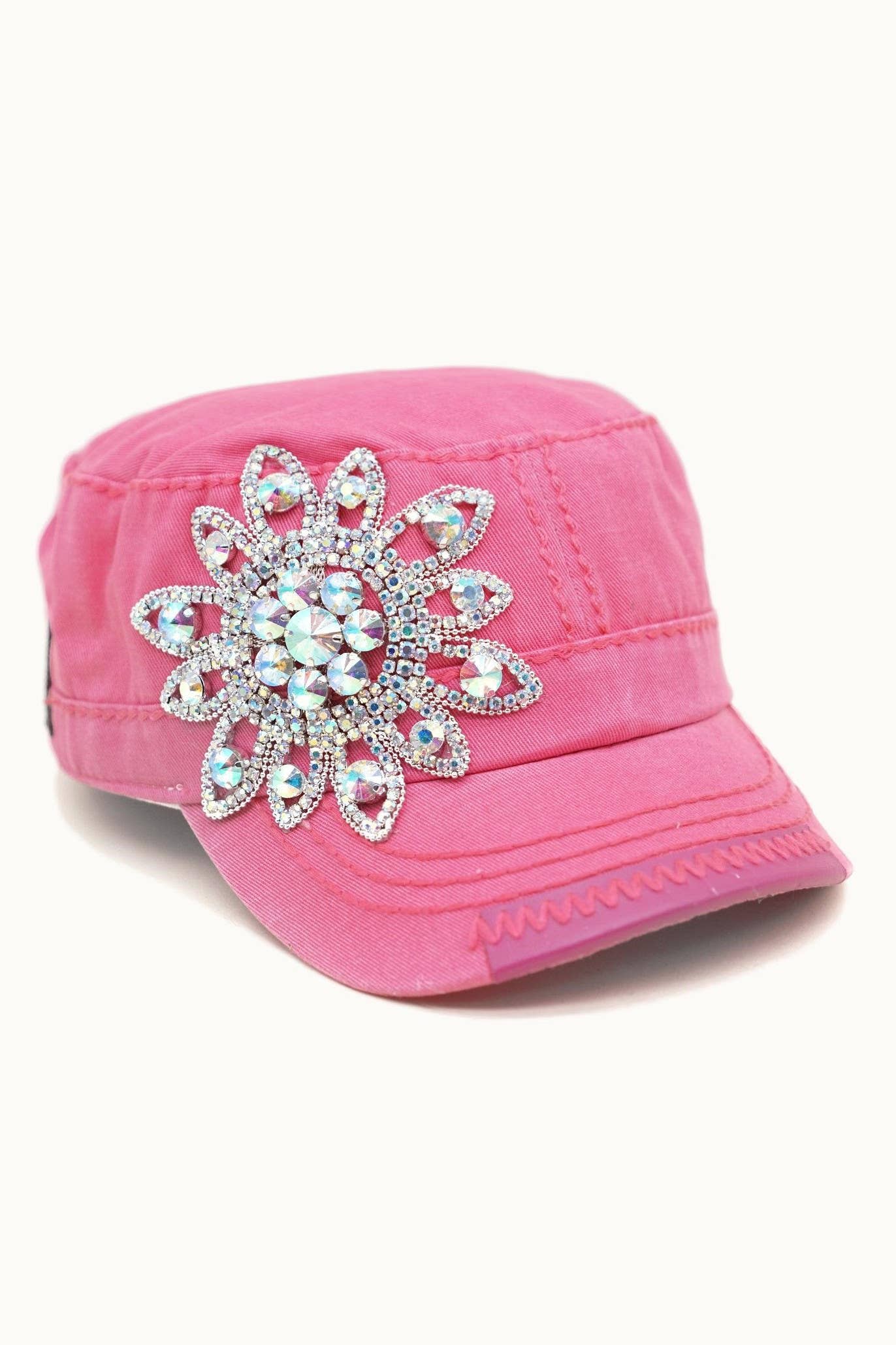 Olive & Pique - Wholesale Baseball Cap - Women's - Sunflower Bejeweled Glitz Cadet Cap, Adjustable11