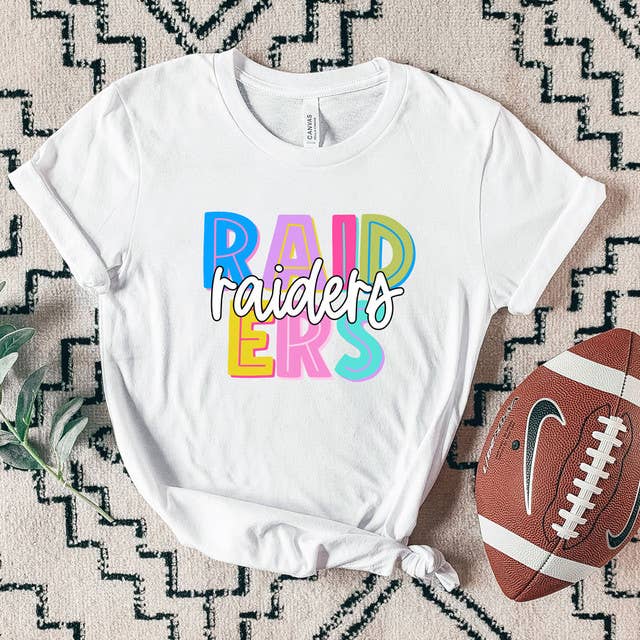 Raiders Colorful DTF Heat Transfer for wholesale by Trendy Transfers